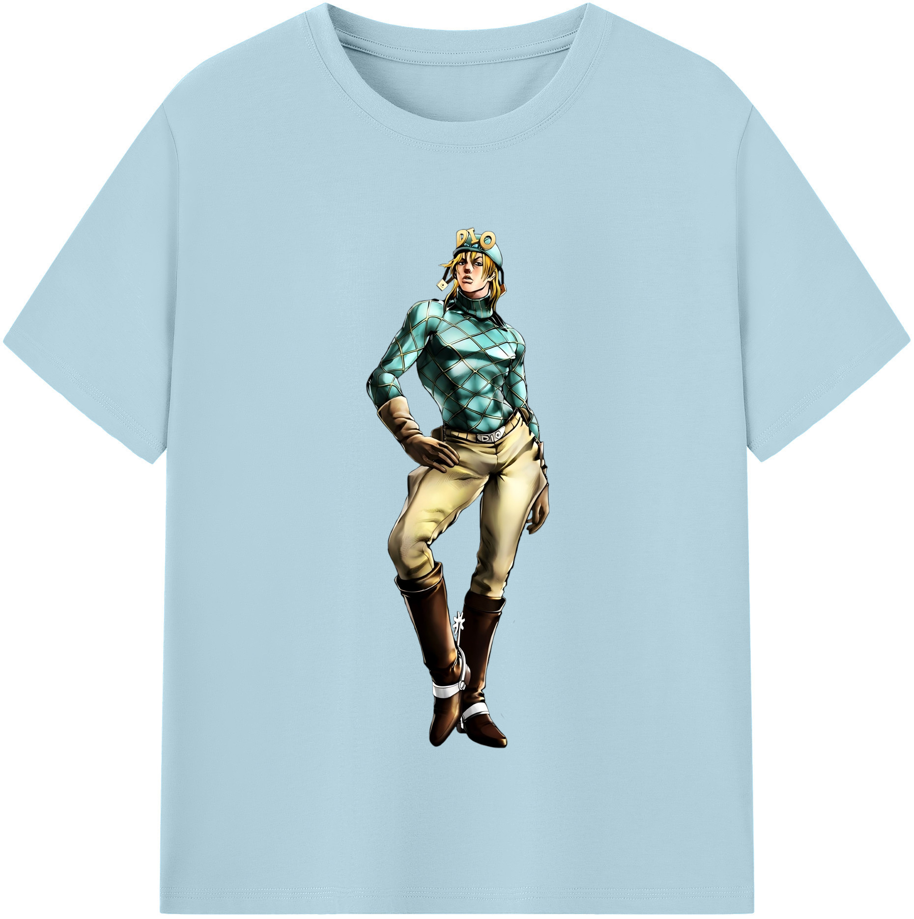 （画像用） ジョジョの奇妙な冒険 ディオ?ブランドー JoJo's Bizarre Adventure Dio Brando 綿100％半袖Tシャツ（フロントプリント）